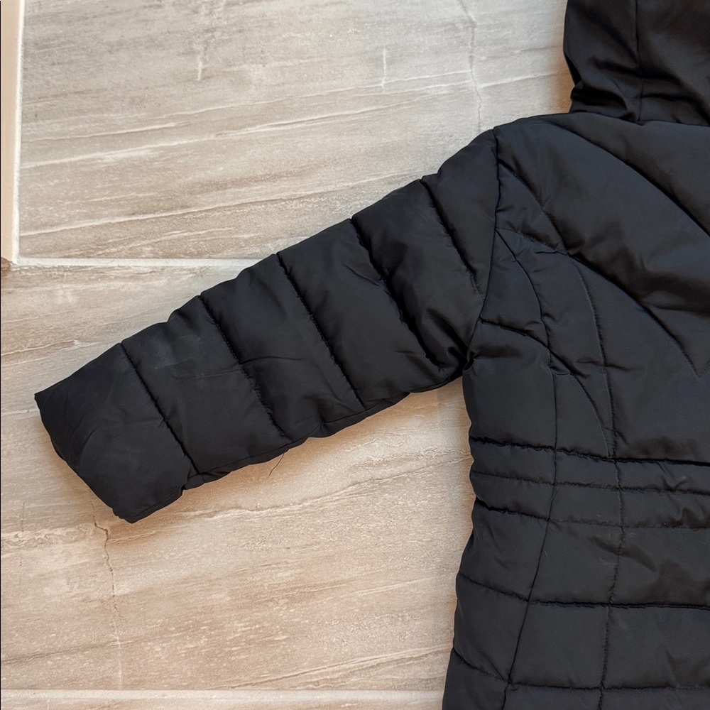 DKNY Girls 4 Hooded Winter Puffer Coat Full Zip Fleece Lined Warm Pockets‎ - Picture 12 of 14